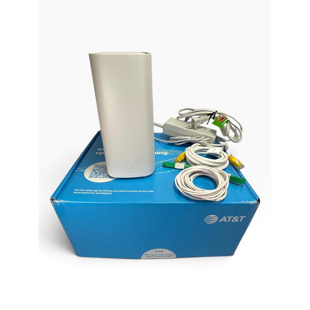 AT&T BGW320-500 Wi-Fi 6 Gateway Fiber Modem White Integrated ONT